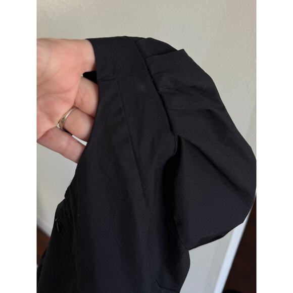 Madewell Black Poplin Puff-Sleeve Sweetheart Neckline Mini Dress size 4 - Picture 11 of 16